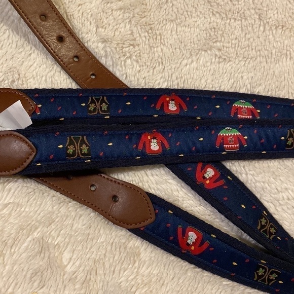 Lot 2 Men’s Christmas ugly sweater belt NWT large - Picture 1 of 10